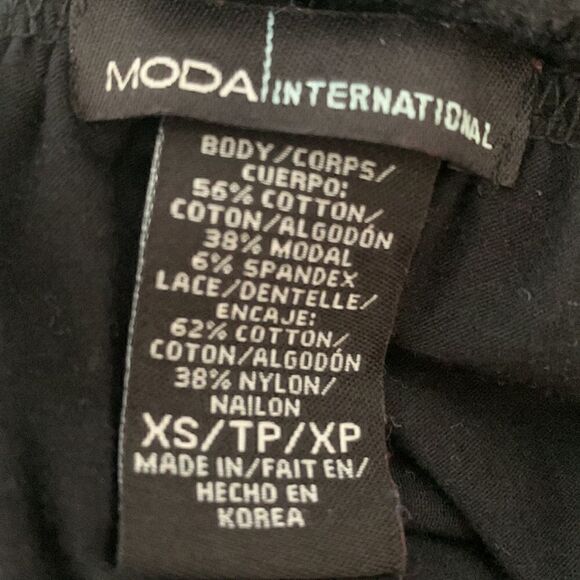 MODA INTERNATIONAL Lace Trim Dress XS Black - Picture 5 of 8